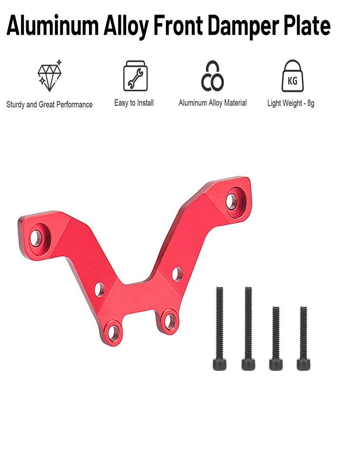 daitoku Aluminum Alloy Front Damper Plate for Arrma 1/18 Typhon GROM MEGA 380 Brushed 4X4 RC Car (Red) - Image 2